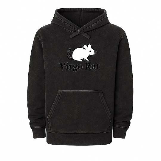 Virgo Rat Mineral Wash Hoodies