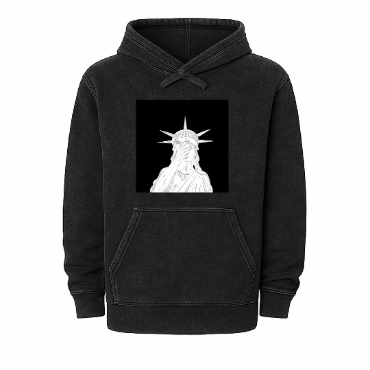 Oh the shame Statue of Liberty US for sale chaos Mineral Wash Hoodies