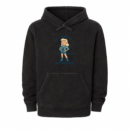 Sweet Tea Southern Belle Mineral Wash Hoodies