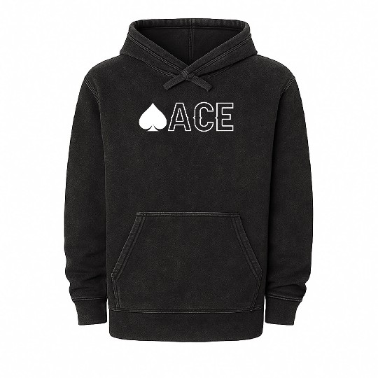 Spades Card Game Ace Of Spades Mineral Wash Hoodies