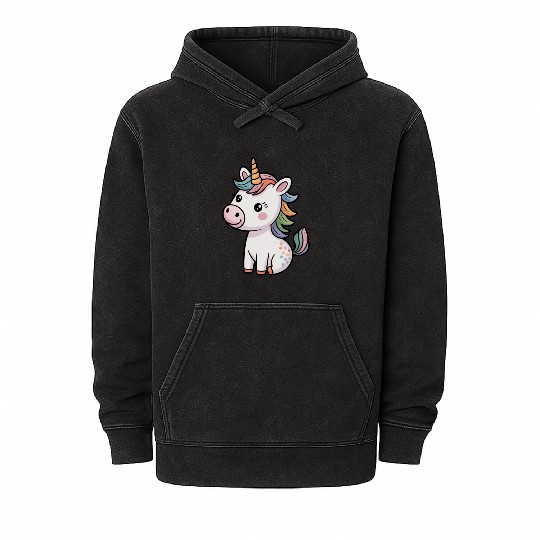 Believe in Magic – Cute Rainbow Unicorn Fantasy Mineral Wash Hoodies