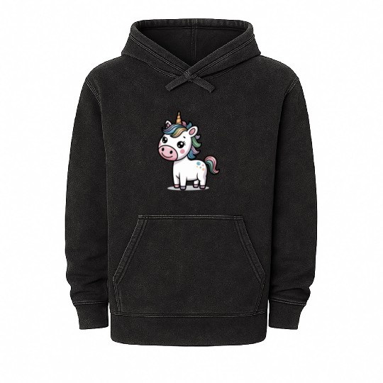 Believe in Magic – Cute Rainbow Unicorn Fantasy Mineral Wash Hoodies