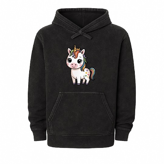 Believe in Magic – Cute Rainbow Unicorn Fantasy Mineral Wash Hoodies