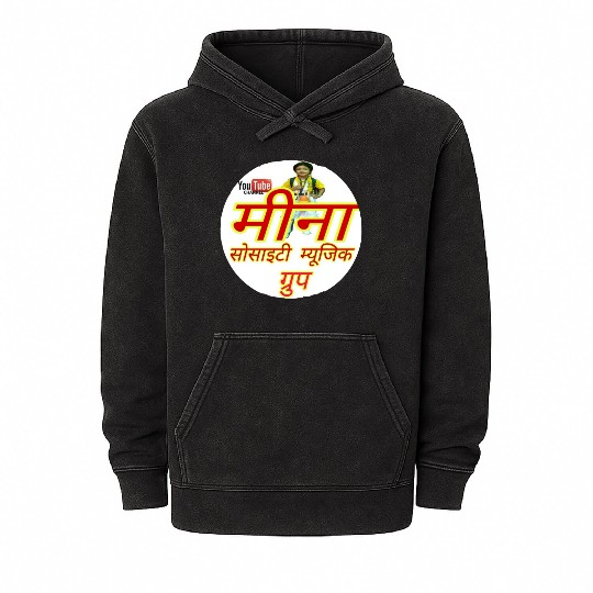 Meena society music group Mineral Wash Hoodies