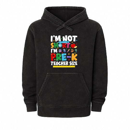 Pre K Teacher Back To School Pre kindergarten Mineral Wash Hoodies