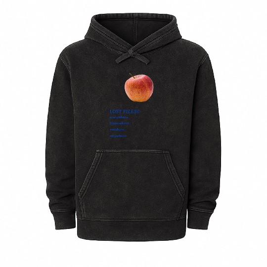 Lost Files™ Everywhere Nowhere Apple Aesthetic Mineral Wash Hoodies