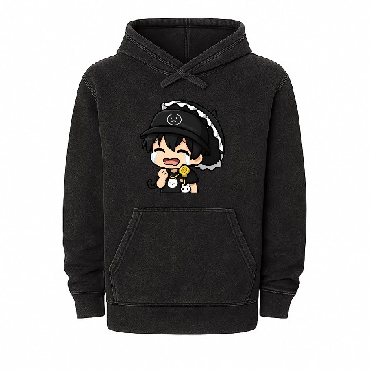 Chibi Joneda Sob Mineral Wash Hoodies
