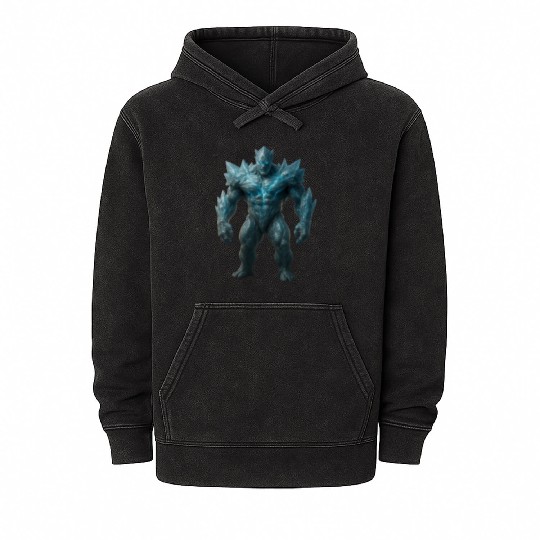 Crystal Golem hyper-realistic Mineral Wash Hoodies