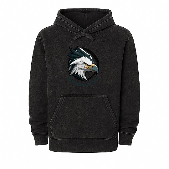 Majestic Eagle Bird Ganging Logo Mineral Wash Hoodies