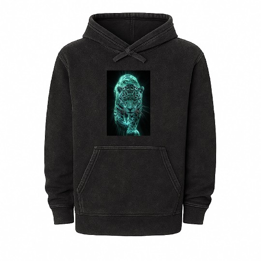 Neon Jaguar in Motion Mineral Wash Hoodies