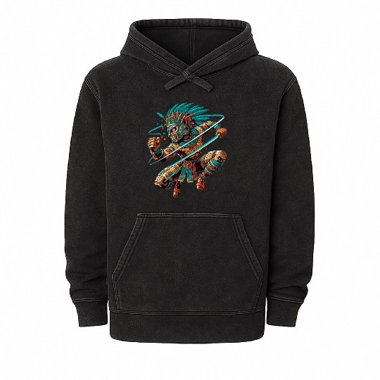 Aztec Warrior - Inca Maya Mayans Mineral Wash Hoodies