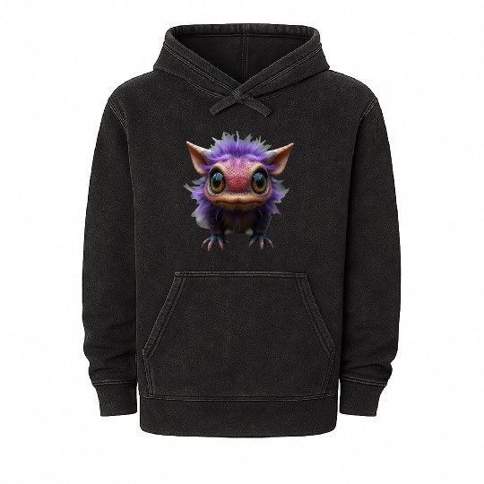 Cutie Creature - Purple Mineral Wash Hoodies