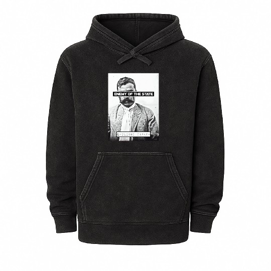 Emiliano Zapata (EOTS) (B&W) Mineral Wash Hoodies