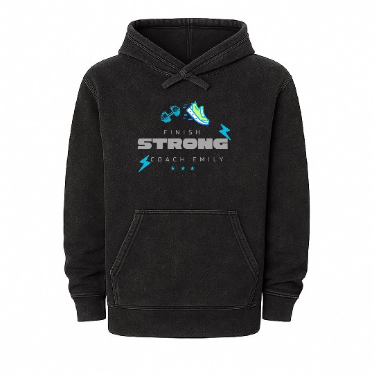 FINISH STRONG Coach Emily Mineral Wash Hoodies