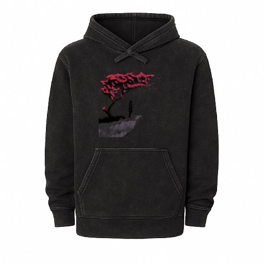 The lonely warrior Mineral Wash Hoodies