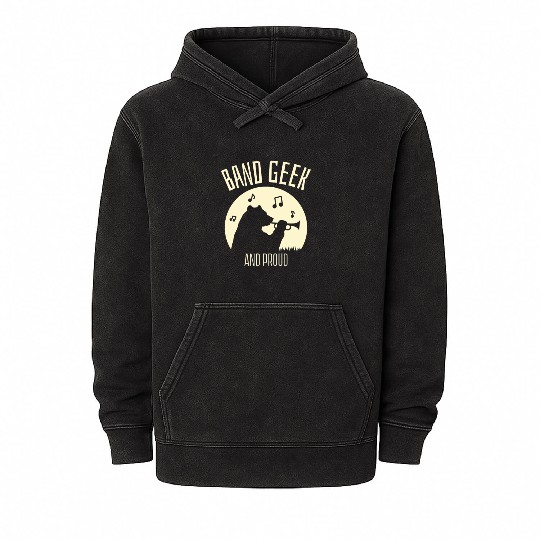 Band Geek and Proud  - Back to School Mineral Wash Hoodies