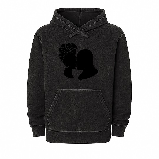 Abstract Sunset Mountain Landscape Mineral Wash Hoodies