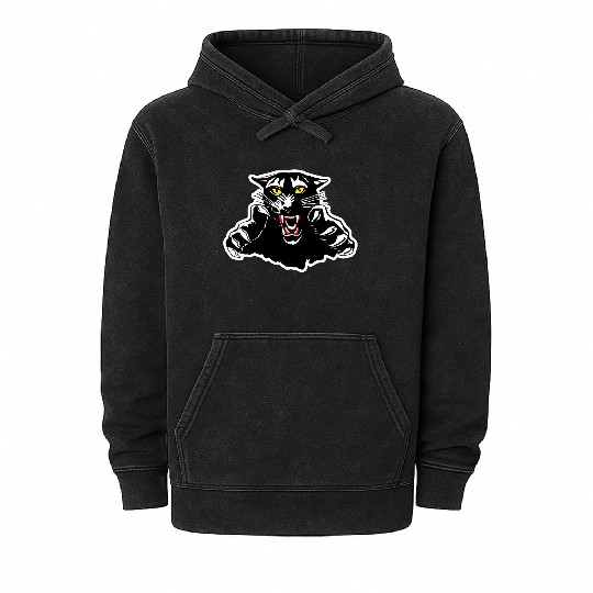 Black Panther Claw Design Mineral Wash Hoodies