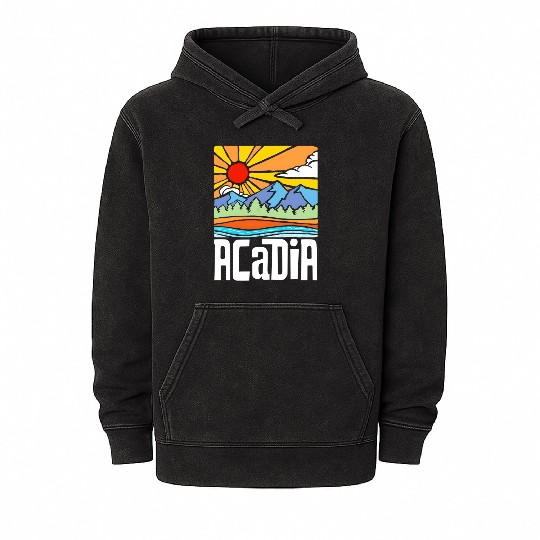 Acadia National Park Artistic Nature & Mountains Mineral Wash Hoodies