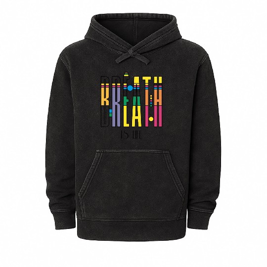 Breathe Mineral Wash Hoodies Colorful Mindfulness & Relaxation