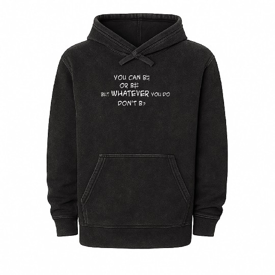 B NATURAL white font Mineral Wash Hoodies