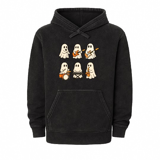 Ghost Band Musical Ensemble Mineral Wash Hoodies