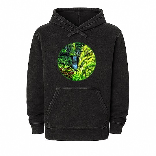 Bahamas - Tropical Waterfall Mineral Wash Hoodies