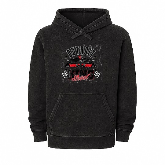 Retro Octobite Hot Rod Detroit Garage Mineral Wash Hoodies