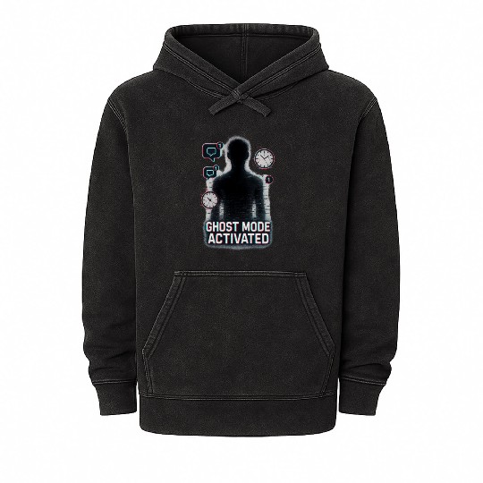Ghost Mode Activated  Mineral Wash Hoodies