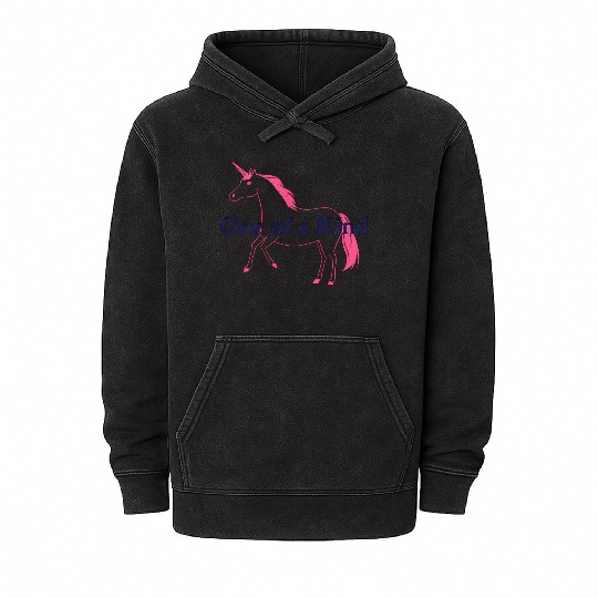Celestial Unicorn One of a Kind Design Mineral Wash Hoodies