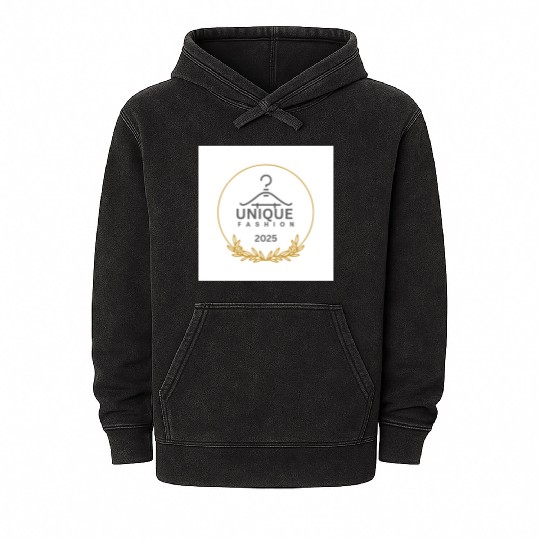 Black And Gold Minimalist Fashion Logo Mineral Wash Hoodies