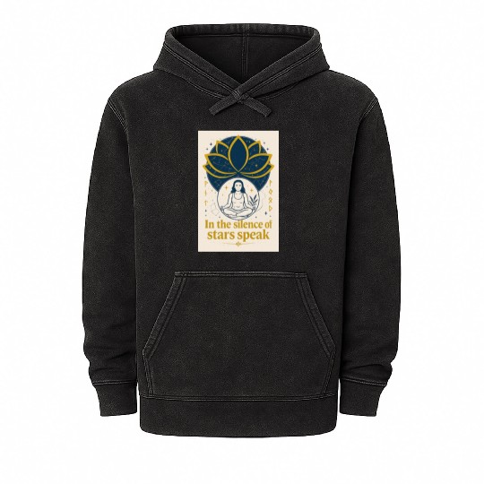 Mystic Lotus Meditation Art Mineral Wash Hoodies