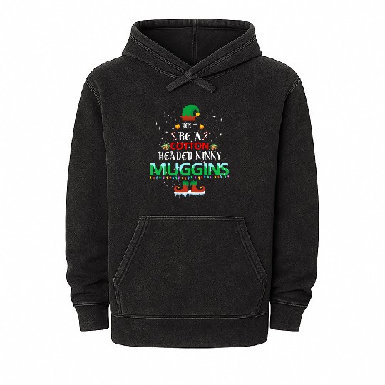 Elf Cotton Headed Muggins Christmas Gift Mineral Wash Hoodies