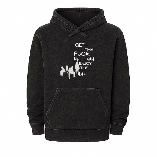 Bold Life Affirmation with Silhouettes Mineral Wash Hoodies