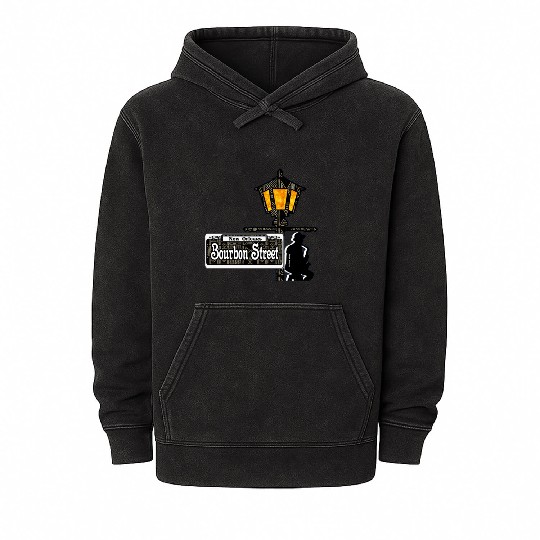 Bourbon Street Saxophonist  Mineral Wash Hoodies