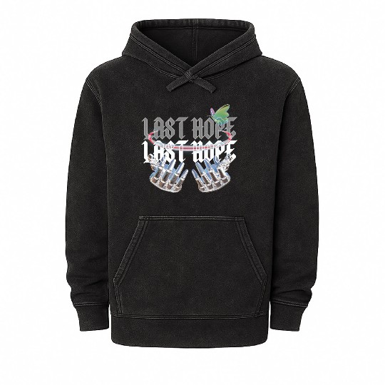 Last Hope Cyber Gothic Y2K Aesthetic Mineral Wash Hoodies
