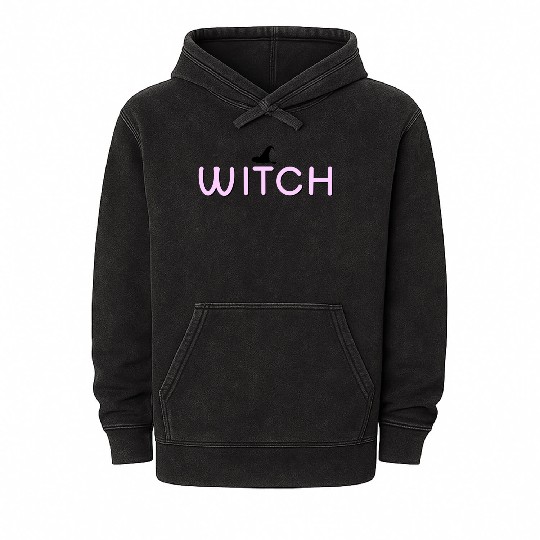Enchanted Witchcraft Script Design Mineral Wash Hoodies