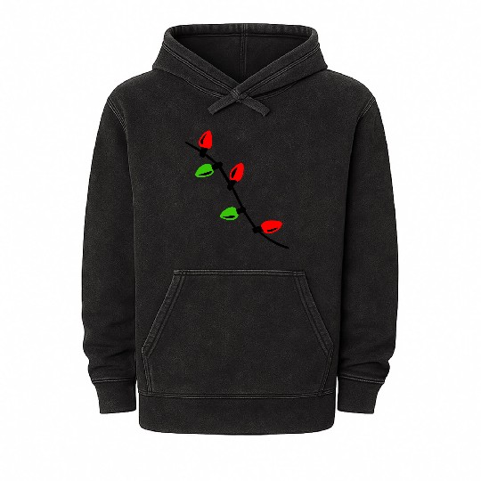 Christmas Lights Mineral Wash Hoodies