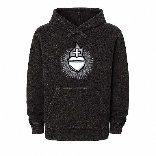 Sacred Heart Mineral Wash Hoodies