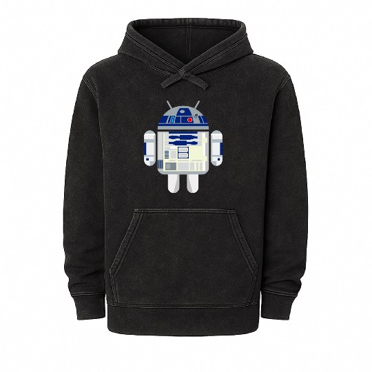 R2D2 Android Mineral Wash Hoodies