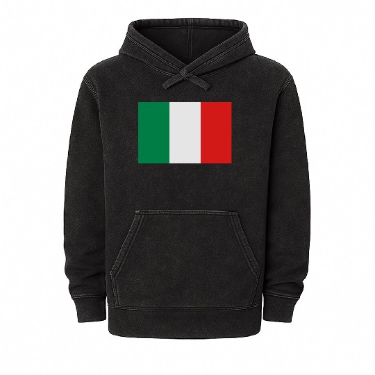 Italian flag Mineral Wash Hoodies