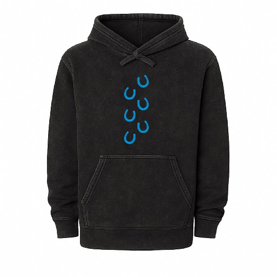 Horseshoe pattern Mineral Wash Hoodies