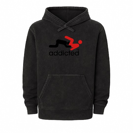 ADDICTED TO BOY PUSSY Mineral Wash Hoodies