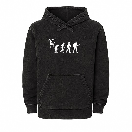 Evolution Man Guitar Mineral Wash Hoodies