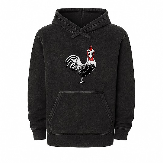 Cock funny Mineral Wash Hoodies