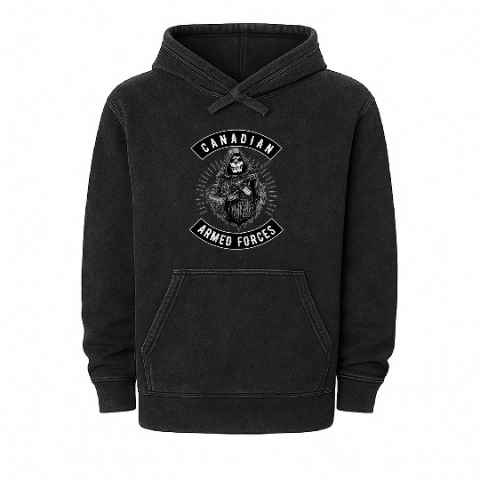 Armed Forces Reaper Canadian Military Mineral Wash Hoodies