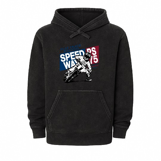 Flat Track Rider - Speedway Racing Mineral Wash Hoodies