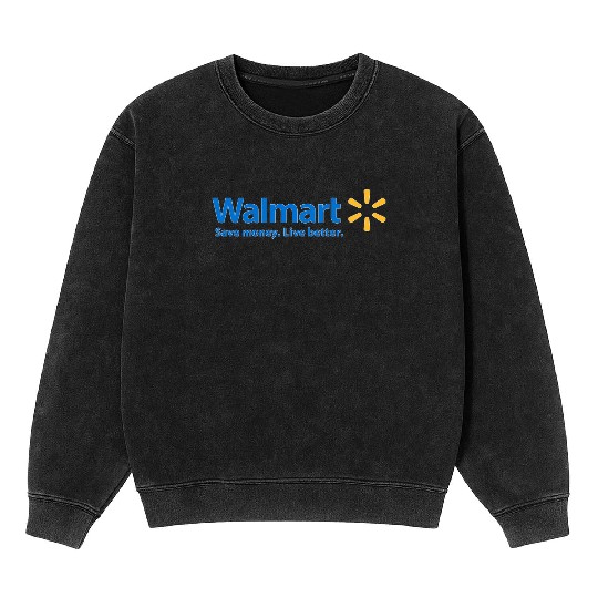 Walmart Logo Mineral Wash Sweatshirts