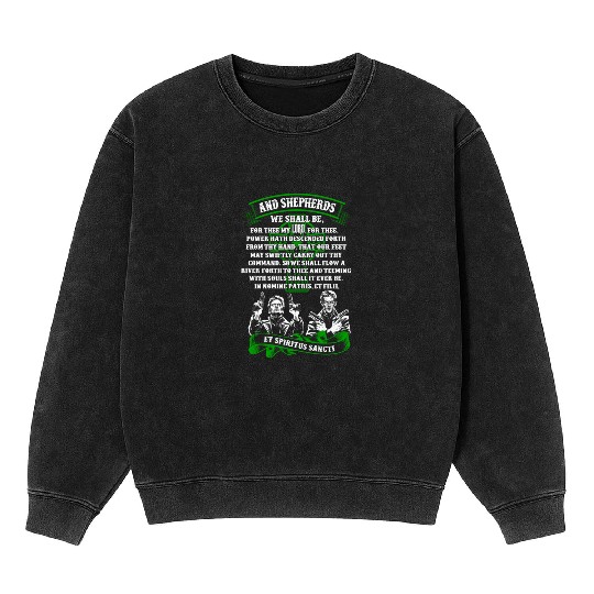 The Boondock Saints - And Shepherds we shall be Mineral Wash Sweatshirts