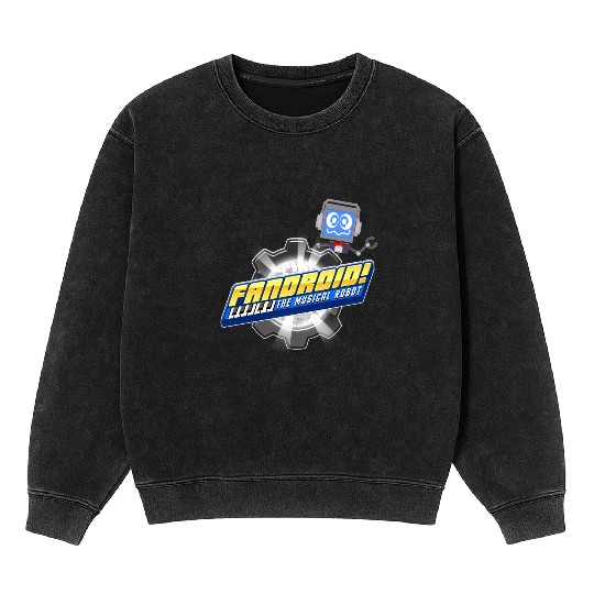 Fandroid Logo with Waving Fandroid Mineral Wash Sweatshirts